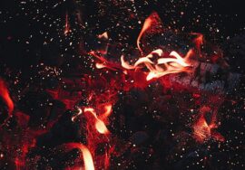 Fire burning